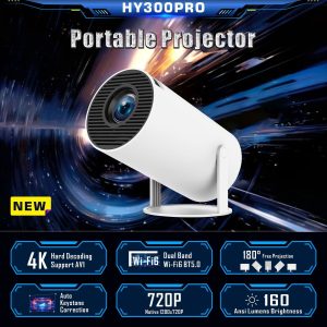 Projecteur Portable HY300 Pro : Mini Cinéma Maison Haute Définition pour un Divertissement Illimité