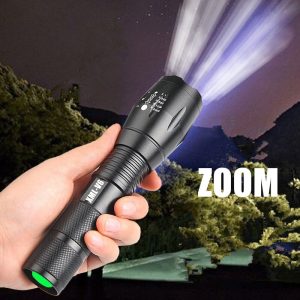 Lampe de poche LED portable mini avec zoom, torche de chasse zoomable