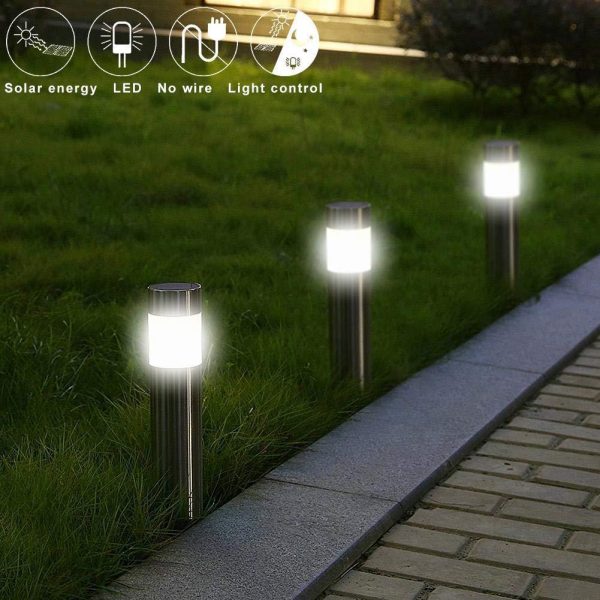 Lampe Solaire Cylindrique pour Pelouse – Image 2