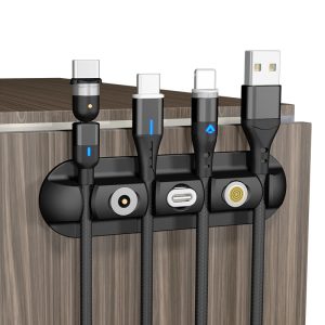 Organisateur de câbles magnétiques de bureau avec chargeur