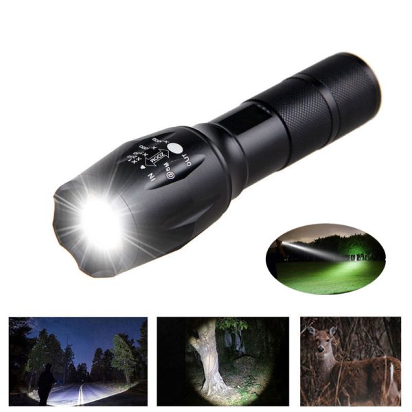 Lampe de poche LED portable mini avec zoom, torche de chasse zoomable – Image 10
