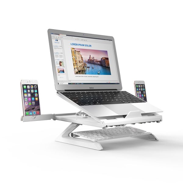 Nouveau Support pour Ordinateur Portable Pliable et Multifonctionnel avec Élévateur et Base en Alliage d'Aluminium – Image 5