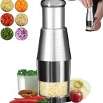 Hachoir manuel - Presse-ail manuel multifonction - Hachoir à ail pressé multifonction en acier inoxydable