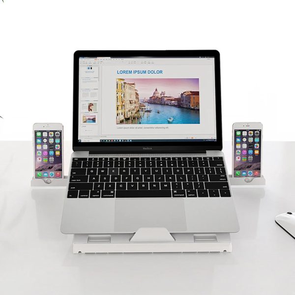 Nouveau Support pour Ordinateur Portable Pliable et Multifonctionnel avec Élévateur et Base en Alliage d'Aluminium – Image 2