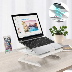 Nouveau Support pour Ordinateur Portable Pliable et Multifonctionnel avec Élévateur et Base en Alliage d'Aluminium
