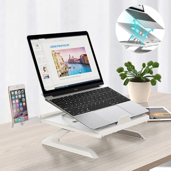 Nouveau Support pour Ordinateur Portable Pliable et Multifonctionnel avec Élévateur et Base en Alliage d'Aluminium