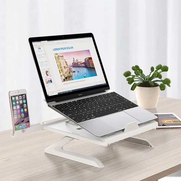 Nouveau Support pour Ordinateur Portable Pliable et Multifonctionnel avec Élévateur et Base en Alliage d'Aluminium – Image 6