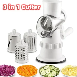 Trancheuse à légumes manuelle 3 en 1, accessoires de cuisine, râpe pour coupe-légumes, hachoir rond, mandoline, broyeur de pommes de terre, cuisine domestique