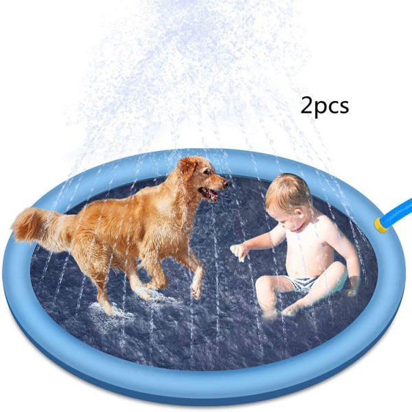 Tapis de Jeu Antidérapant avec Jet d’Eau pour Enfants et Chiens – Piscine d’Été Extérieure – Jouet d’Eau Amusant pour Jardin – Fontaine de Jeux – Image 4