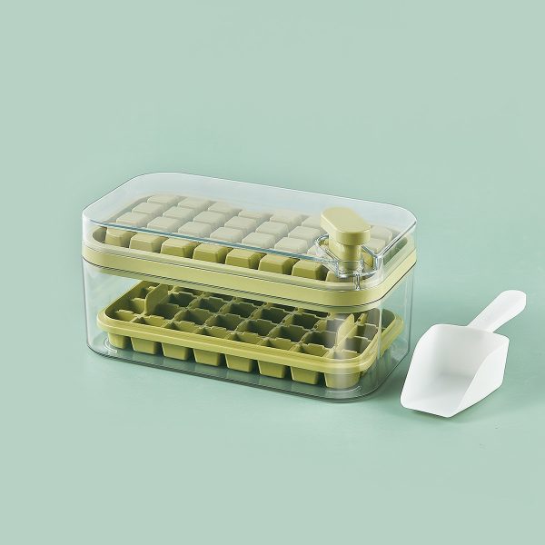 One-button Press Type Ice Mold Box Plastics Ice Cube Maker Ice Tray Mold With Storage Box With Lid Bar Kitchen Accessories – Image 6