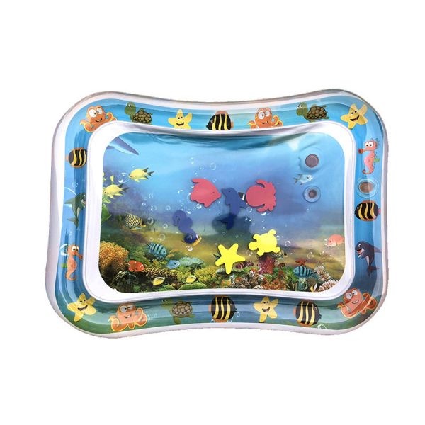 Baby Inflatable Water Mat, Infants Summer Beach Water Mat Patted Pad Water Cushion For Infants Toddlers Summer Activity Play Toys Baby Pillows – Image 2
