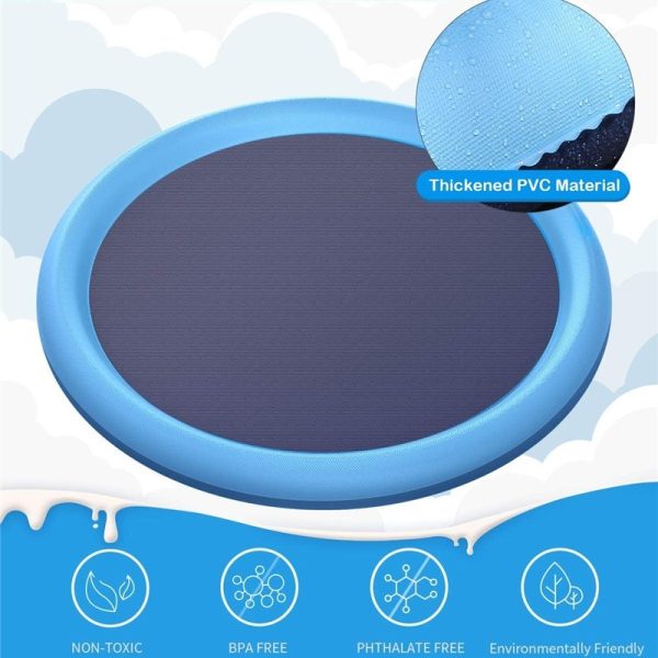 Tapis de Jeu Antidérapant avec Jet d’Eau pour Enfants et Chiens – Piscine d’Été Extérieure – Jouet d’Eau Amusant pour Jardin – Fontaine de Jeux – Image 6