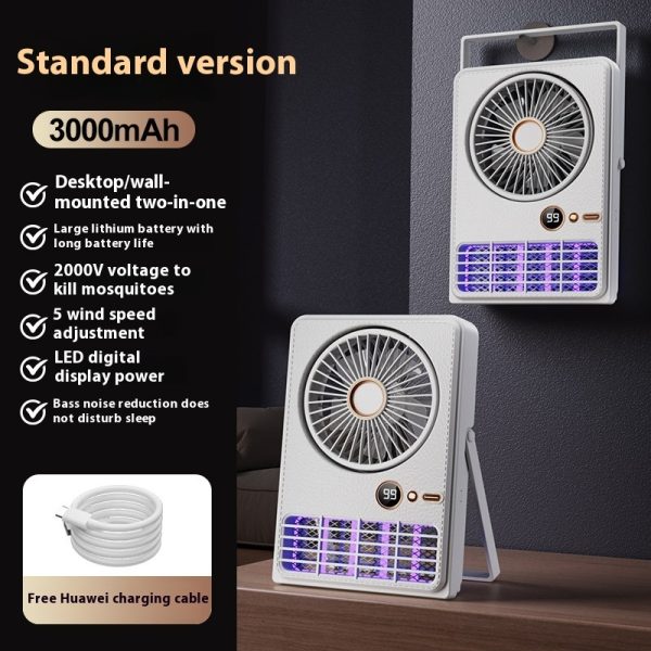 Lampe anti-moustiques avec ventilateur – Lampe anti-moustiques pour camping en extérieur et usage domestique – Image 2