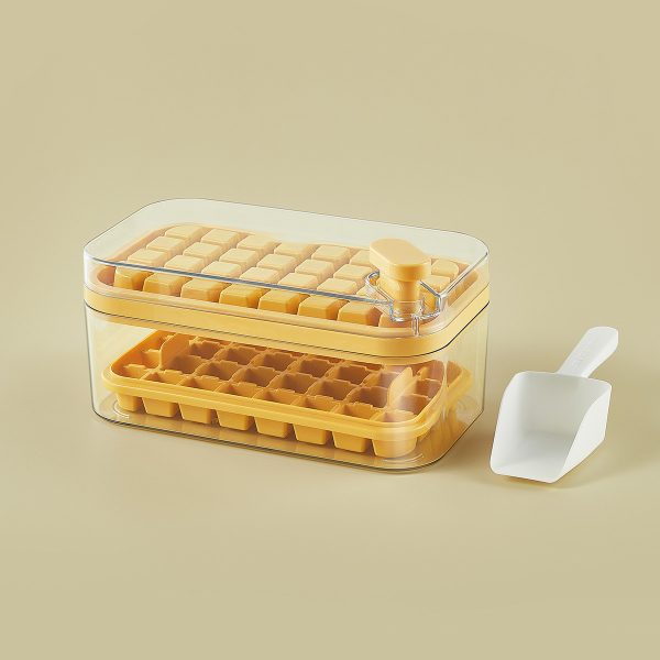 One-button Press Type Ice Mold Box Plastics Ice Cube Maker Ice Tray Mold With Storage Box With Lid Bar Kitchen Accessories – Image 7