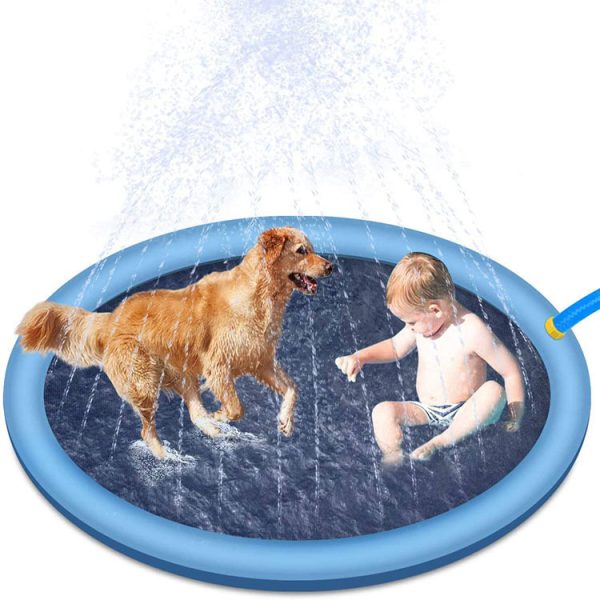 Tapis de Jeu Antidérapant avec Jet d’Eau pour Enfants et Chiens – Piscine d’Été Extérieure – Jouet d’Eau Amusant pour Jardin – Fontaine de Jeux – Image 9