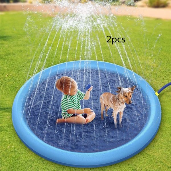 Tapis de Jeu Antidérapant avec Jet d’Eau pour Enfants et Chiens – Piscine d’Été Extérieure – Jouet d’Eau Amusant pour Jardin – Fontaine de Jeux – Image 3