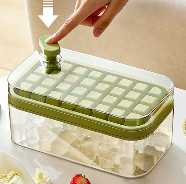 One-button Press Type Ice Mold Box Plastics Ice Cube Maker Ice Tray Mold With Storage Box With Lid Bar Kitchen Accessories – Image 10