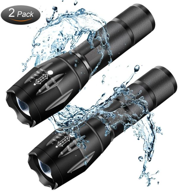 2x Lampe Torche LED Ultra Puissante 990000LM Rechargeable – Lampe de Poche Zoom pour Camping – Image 9