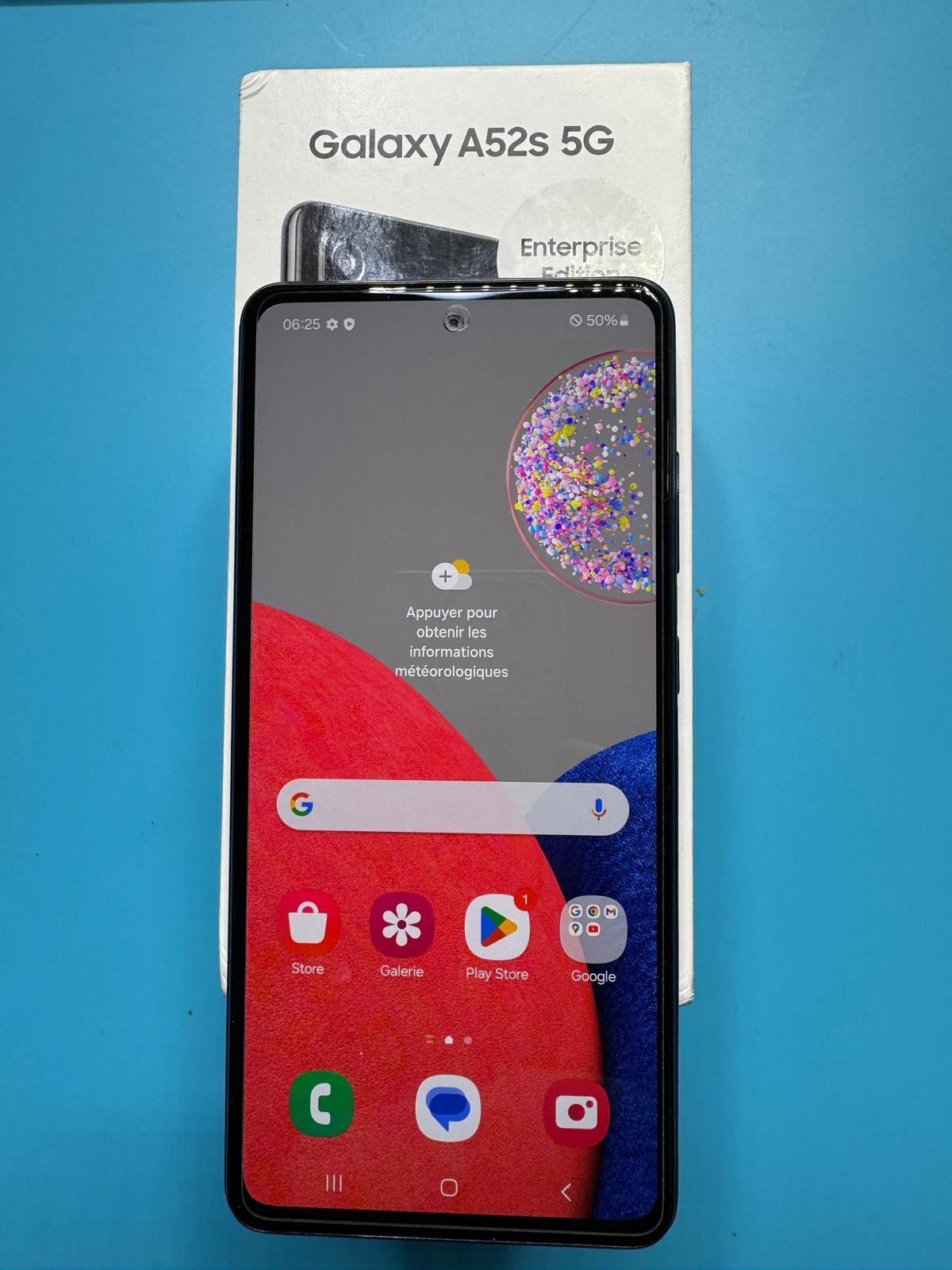 Samsung Galaxy A52s 5G 128 Go – Noir – Dual SIM – Très bon état –Boîte d’origine